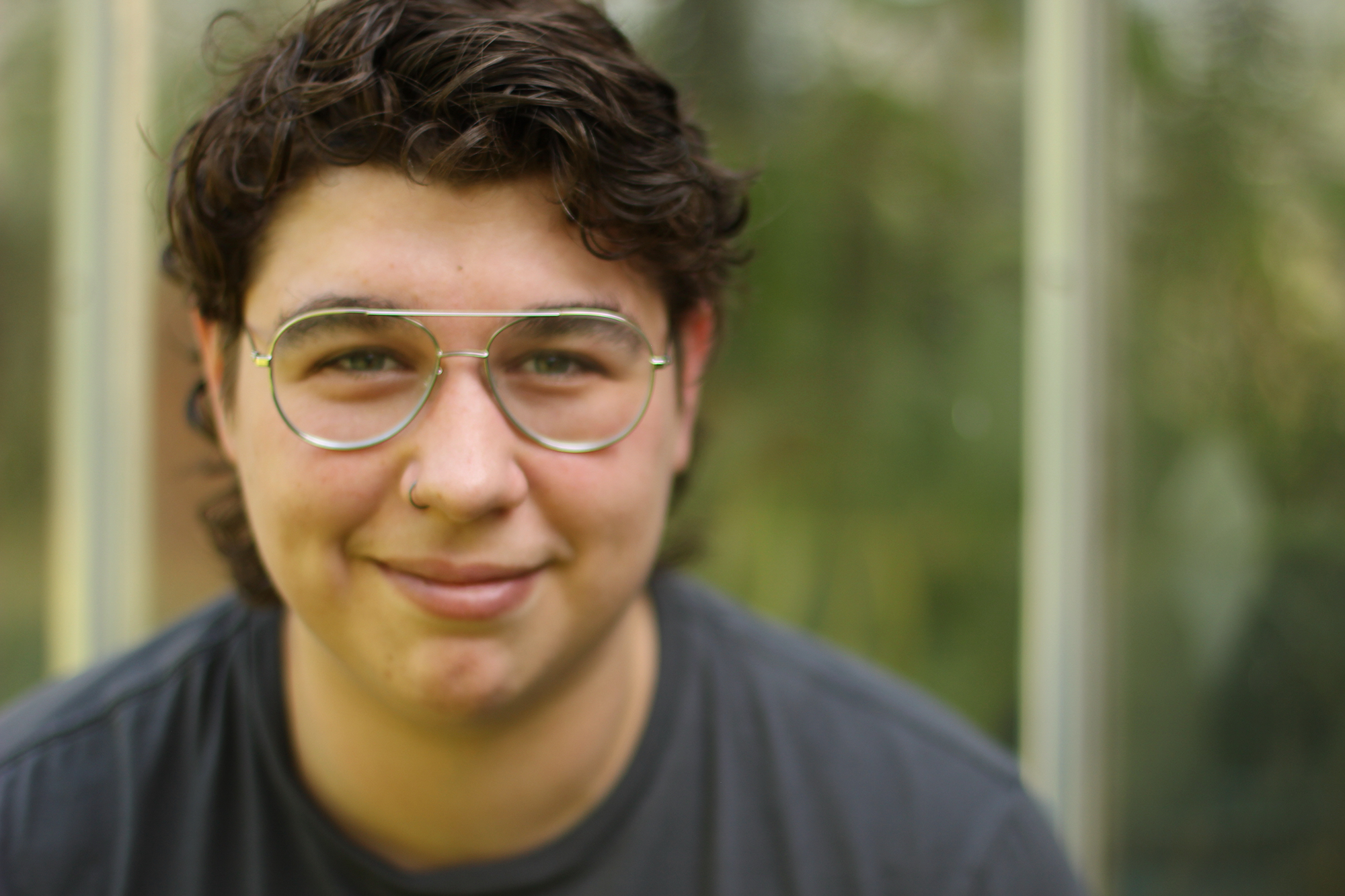 Head shot of white person in grey tee shirt, Beans Velocci